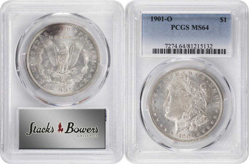 Lot of (3) New Orleans Minted Morgan Silver Dollars. MS-64 (PCGS).
Included are...