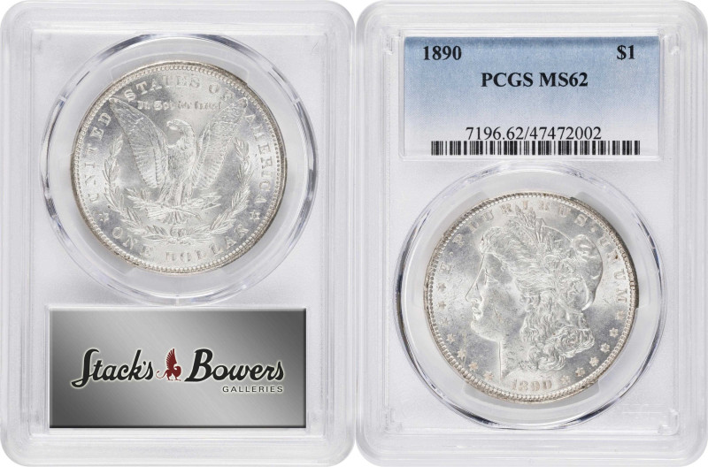 Lot of (3) Morgan Silver Dollars. MS-62.
Included are: 1885 (NGC); 1890 (PCGS);...