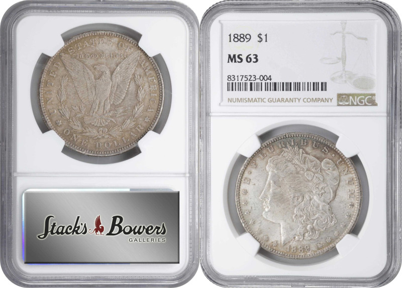 Lot of (7) 1880s Morgan Silver Dollars. MS-63 (NGC).
Included are: (3) 1886; (3...