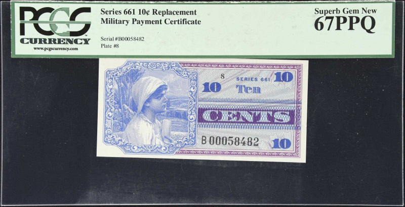 Military Payment Certificate. Series 661. 10 Cents. PCGS Currency Superb Gem New...