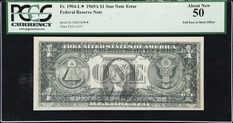 Fr. 1904-L*. 1969A $1 Federal Reserve Star Note. San Francisco. PCGS Currency Ab...