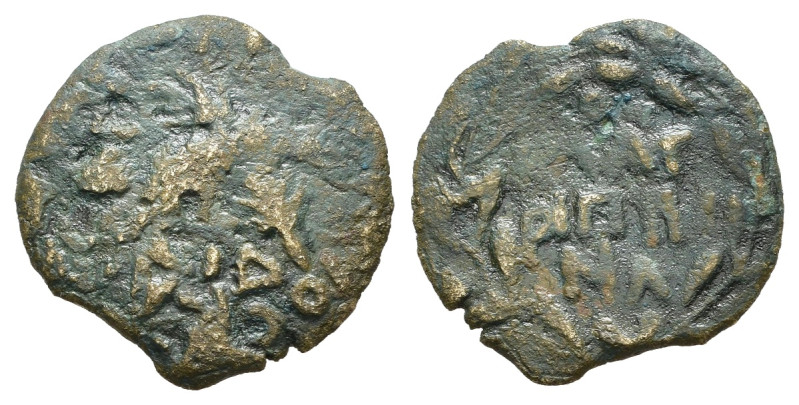 JUDAEA. Antonius Felix (52-59 d.C.). Prutah per Gerusalemme. AE (g 1,26). A nome...