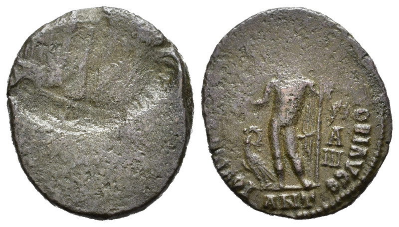 LICINIO I (?). Follis 'Brockage'. AE (g 3.40). Incuso del rovescio. R/ IOVI CONS...