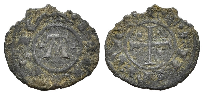 Brindisi. Federico II (1197-1250). Mezzo Denaro. MI (g 0,38). Croce patente con ...