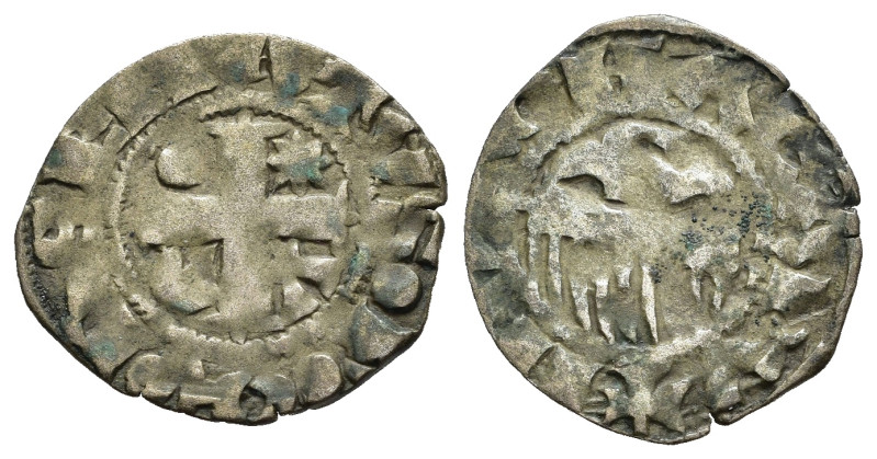 ROMA. Senato Romano (1184-1439). Denaro Provisino. MI (g 0,85). Croce; nei quart...