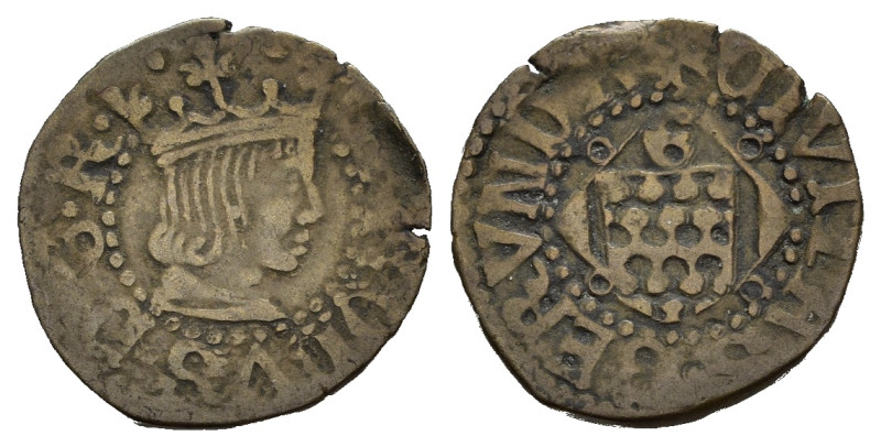 SPAGNA. Carlos I el Emperador (1516-1556). Dinero. MI (g 0,74). Testa coronata a...