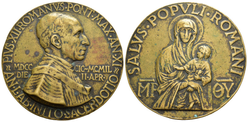 Medaglie Papali - Pio XII (1939-58) – Rara (R). Medaglia straordinaria fusa nel ...