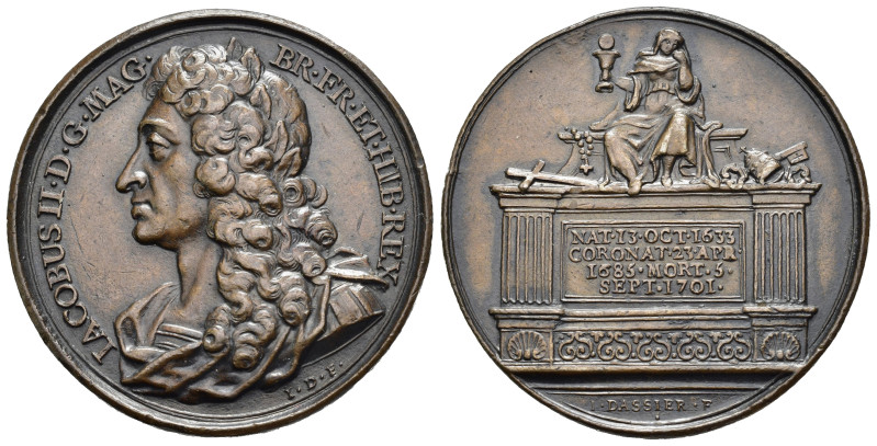 Medaglie Estere – Giacomo II d’Inghilterra (1633-1701) – Dassier – Rara (R). Med...