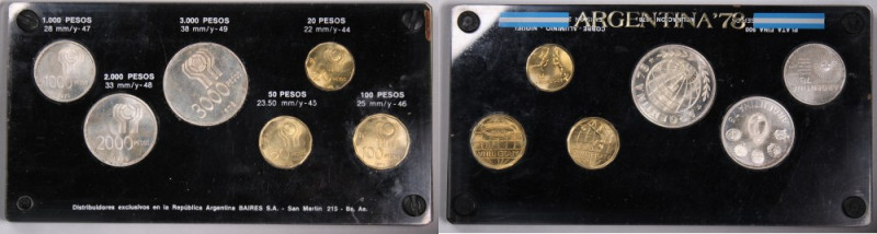 Argentina Proof Coin Set 1978 (6 Coins) 
 Argentina Proof Coin Set 1978 (6 Coin...