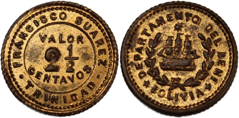 Bolivia Token 2 1/2 Centavos 
 Bolivia Token 2 1/2 Centavos Trinidad Francisco ...