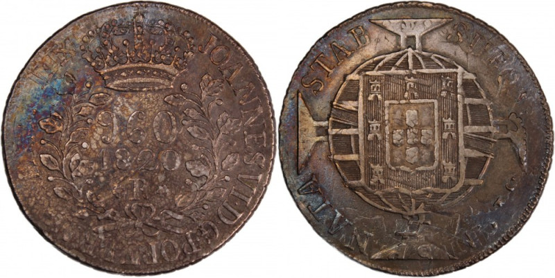Brazil 960 Reis 1820 R 
 Brazil 960 Reis 1820 R Rio de Janeiro Mint John VI the...