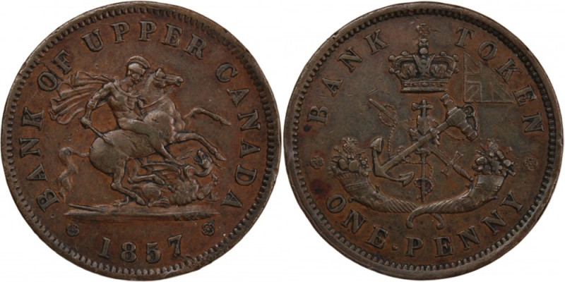Canada Token Penny 1857 
 Canada Token Penny 1857 Copper KM#Tn3&nbsp; 
Grade: ...