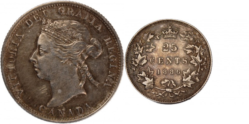 Canada 25 Cents 1886 
 Canada 25 Cents 1886 Canada 25 Cents 1886 Royal London M...