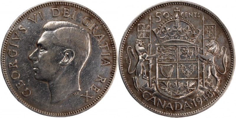 Canada 50 Cents 1948 
 Canada 50 Cents 1948 Canada 50 Cents 1948 George VI&nbsp...