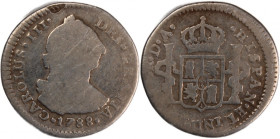 Chile 1 Real 1788 
 Chile 1 Real 1788 Chile 1 Real 1788 Charles III Santiago Mint Silver KM#29

Grade: F-VF