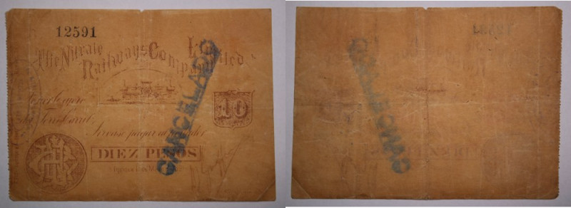 Chile 10 Pesos 1891 
 Chile 10 Pesos 1891 
Grade: F-VF