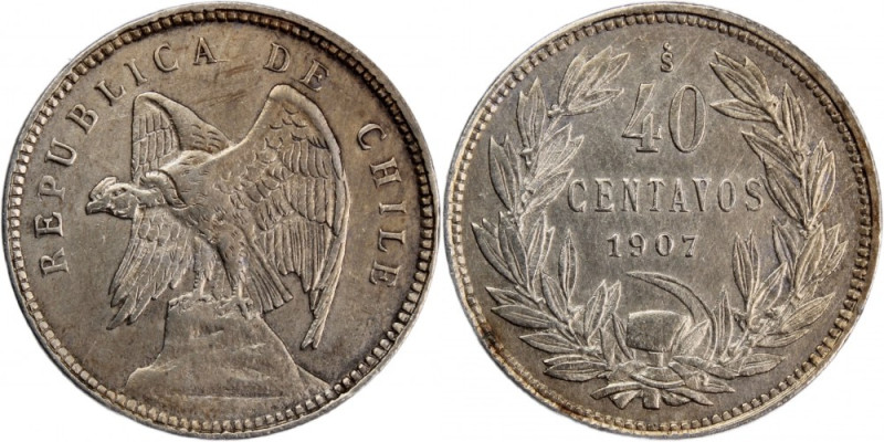 Chile 40 Centavos 1907 So 
 Chile 40 Centavos 1907 So Chile 40 Centavos 1907 So...
