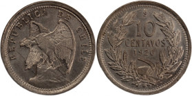 Chile 10 Centavos 1920 & 10 Centavos 1923 (Lot of 2 Coins) 
 Chile 10 Centavos 1920 & 10 Centavos 1923 (Lot of 2 Coins) Chile 10 Centavos 1920 So San...