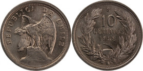 Chile 10 Centavos 1933 
 Chile 10 Centavos 1933 Chile 10 Centavos 1933 Copper-nickel KM#166

Grade: UNC