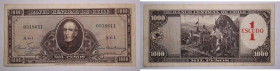 Chile 1 Escudo (1000 Pesos) 1960-61 
 Chile 1 Escudo (1000 Pesos) 1960-61 KM#129 
Grade: VF