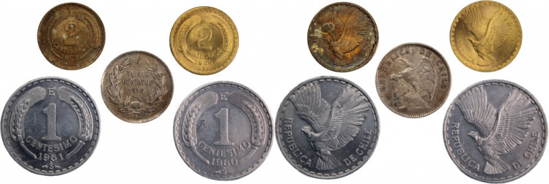 Chile Lot of 5 Coins 1916-1968 
 Chile Lot of 5 Coins 1916-1968 Chile&nbsp; Lot...