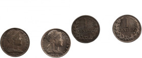 Colombia 1 Centavo 1935 and 1938 
 Colombia 1 Centavo 1935 and 1938 Copper-Nickel KM#275 2 coins in lot 
Grade: UNC