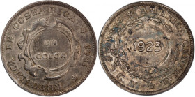 Costa Rica 1 Colon 1923 on 1902 Counterstamped 
 Costa Rica 1 Colon 1923 on 1902 Counterstamped Silver KM#164&nbsp;

Grade: AU