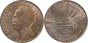 Cuba 1 Peso 1953 
 Cuba 1 Peso 1953 Cuba 1 Peso (Jose Marti) 1953&nbsp;100th. Anniversary of José Martí birthdate Silver KM#29

Grade: UNC
