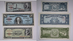 Cuba Lot of 3 Banknotes 1957/58/60 
 Cuba Lot of 3 Banknotes 1957/58/60 Paper Money / 5 Peso 1958 1 Peso 1957 1 Peso 1960 
Grade: UNC