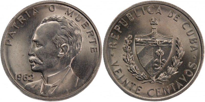 Cuba 20 Centavos 1962 
 Cuba 20 Centavos 1962 Cuba 20 Centavos 1962 Saint Peter...