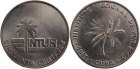 Cuba 50 Centavos 1981 & 25 Centavos 1981 INTUR (Lot of 2 Coins) 
 Cuba 50 Centavos 1981 & 25 Centavos 1981 INTUR (Lot of 2 Coins) Cuba 50 Centavos 19...