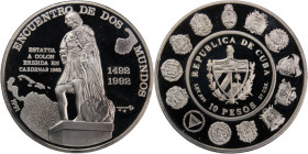 Cuba 10 Pesos 1991 
 Cuba 10 Pesos 1991 Silver KM#337 Ibero-American 
Grade: PROOF
