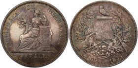 Guatemala 4 Reales 1894 H 
 Guatemala 4 Reales 1894 H Silver KM#168.1 
Grade: XF