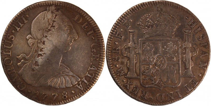 Mexico 8 Reales 1778 FF 
 Mexico 8 Reales 1778 FF New Spain (Mexico) 8 Reales 1...