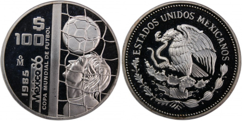 Mexico 100 Pesos 1985 Mo 
 Mexico 100 Pesos 1985 Mo Silver KM#505 Mintage:9006 ...