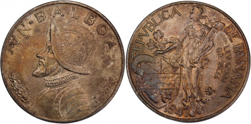 Panama 1 Balboa 1947 
 Panama 1 Balboa 1947 Silver KM#13

Grade: AU