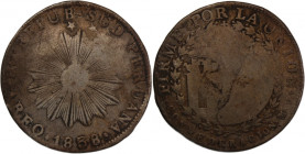 Peru Arequipa 4 Reales 1838 MV 
 Peru Arequipa 4 Reales 1838 MV Silver KM#172&nbsp; 
Grade: VF