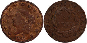 USA 1 Cent 1828 
 USA 1 Cent 1828 Copper KM#45.1 Liberty Head 
Grade: XF