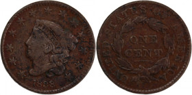 USA 1 Cent 1833 
 USA 1 Cent 1833 Copper KM#45.1 Liberty Head 
Grade: VF
