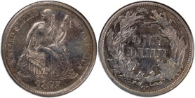 USA 10 Cents 1875 CC 
 USA 10 Cents 1875 CC Silver KM#A92 Seated Liberty Dime&nbsp; 
Grade: XF+