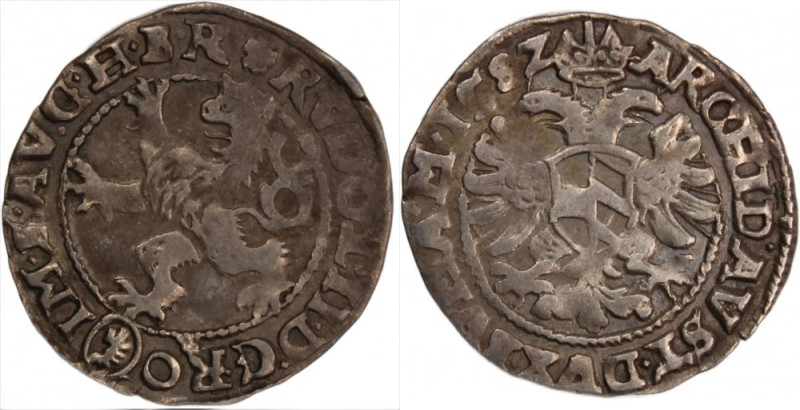 Austria 1 Weissgroshen 1582 
 Austria 1 Weissgroshen 1582 Austria Bohemia 1 Wei...