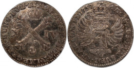 Austrian Netherlands 14 Liards 1757 
 Austrian Netherlands 14 Liards 1757 Silver KM#18 Maria Theresia 2.6 Gm 
Grade: VF