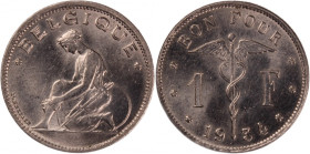 Belgium 1 Franc 1934 
 Belgium 1 Franc 1934 Belgium 1 Franc 1934 French text Brussels Mint Albert I Nickel KM#89

Grade: UNC
