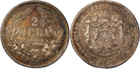 Bulgaria 2 Leva 1882 
 Bulgaria 2 Leva 1882 Silver KM#5 Ferdinand I 
Grade: XF