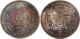 Bulgaria 5 Leva 1884 
 Bulgaria 5 Leva 1884 Aleksandr I Silver KM#7

Grade: VF+