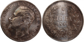 Bulgaria 5 Leva 1894 
 Bulgaria 5 Leva 1894 &nbsp;Ferdinand I Silver KM#18

Grade: XF