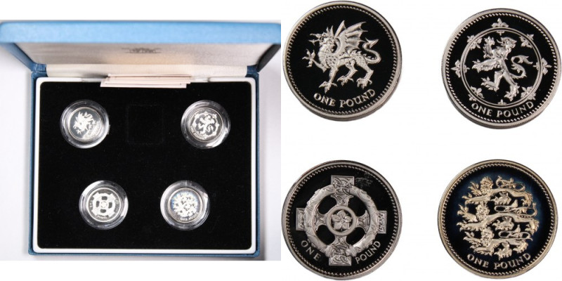 Great Britain Coin Proof Set PIEDFORTS 1 Pound 1994-1997 Rare 
 Great Britain C...