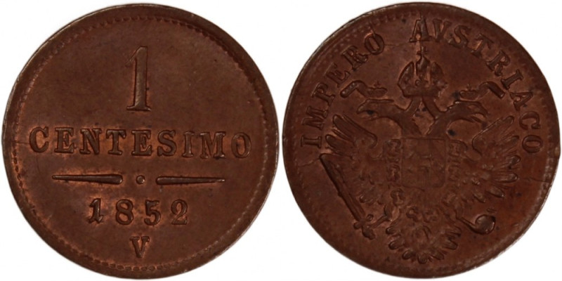 Italy Lombardy-Venetia 1 Centesimo 1852 V 
 Italy Lombardy-Venetia 1 Centesimo ...