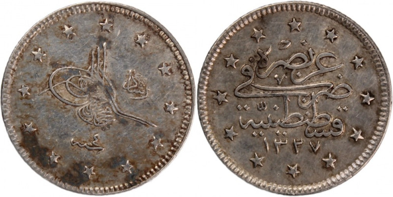 Türkiye Ottoman Empire 2 Kurus 1912 (AH 1327//4) 
 Türkiye Ottoman Empire 2 Kur...