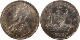 Australia 6 Pence 1912 L 
 Australia 6 Pence 1912 L Silver KM#25 George V 
Grade: XF